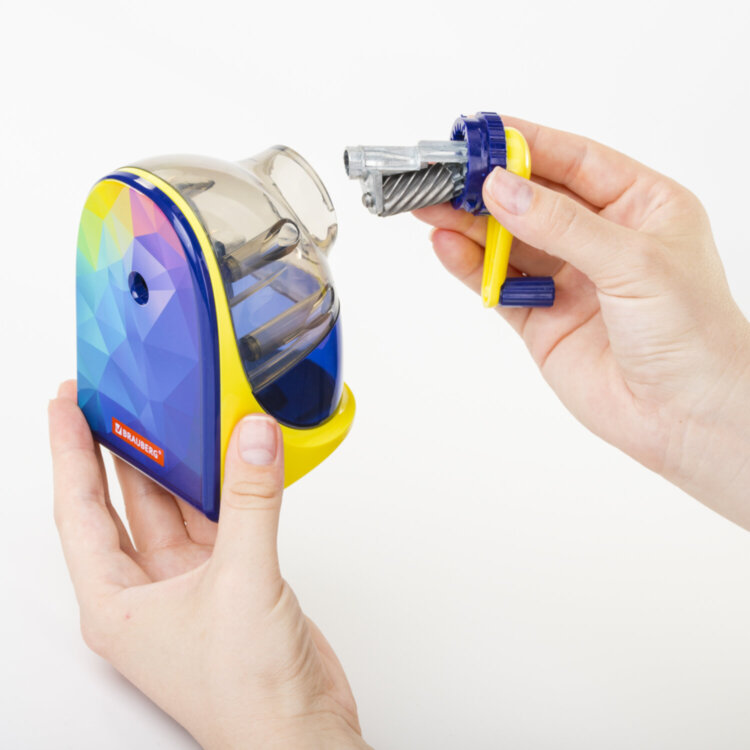 Точилка механическая BRAUBERG "MULTICOLOR", корпус с печатью, 228489, 228489