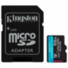 Карта памяти microSDXC 512 GB KINGSTON Canvas Go Plus, UHS-I U1, 170 Мб/с (class 10), с адаптером, SDCG3/512Gb, 514061