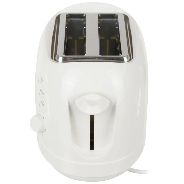 Тостер POLARIS PET 0702L, 750 Вт, 2 тоста, 6 режимов, механическое управление, пластик, белый, 03277, 456740