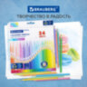 Карандаши цветные BRAUBERG PASTEL, 24 пастельных цвета, трехгранные, грифель 3 мм, натуральное дерево, 181851, 181851