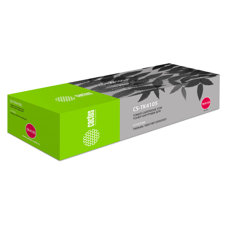 Тонер-картридж CACTUS (CS-TK4105) для KYOCERA TASKalfa 1800/2200/1801/2201, ресурс 15000 стр., 320909