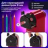 Точилка механическая BRAUBERG "JET", металлический механизм, черный/бордовый, 222517, 222517