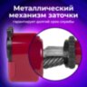 Точилка механическая BRAUBERG "JET", металлический механизм, черный/бордовый, 222517, 222517