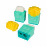 Точилка с ластиком BRUNO VISCONTI "JuniorGraphix Fast Food", контейнер, 2 отверстия, ассорти, 35-0060, 24 штук, 272950