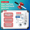Доска магнитно-маркерная двусторонняя 20x30 см, с маркером и 2 магнитами, BRAUBERG, 238988, 238988
