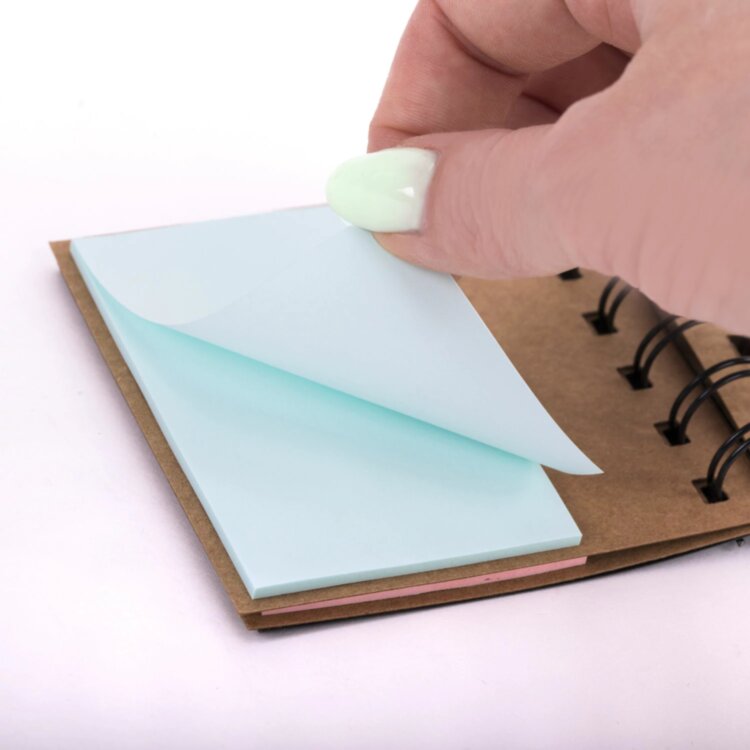 Закладки клейкие в книжке BRAUBERG PASTEL 200 штук: 50х15 мм 5 цветов х 25 листов, 50х75 мм 3 цвета х 25 листов, 115582, 115582