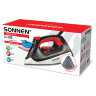 Утюг SONNEN SI-588, 2200 Вт, керамическое покрытие, паровой удар, черный/красный, 455279, 455279