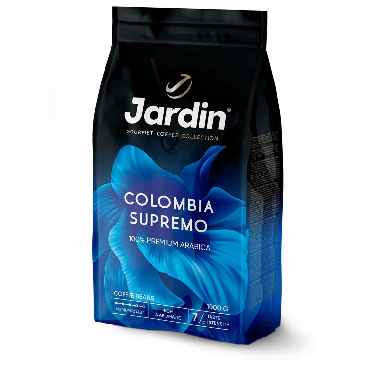 Кофе в зернах JARDIN "Colombia Supremo" 1 кг, арабика 100%, 0605-8, 620398