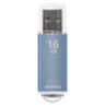 Флеш-диск 16 GB, SMARTBUY V-Cut, USB 2.0, металлический корпус, синий, SB16GBVC-B, 512195
