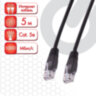 Кабель (патчкорд) UTP 5E категория, RJ-45, 5 м, SONNEN, для подключения Интернета по локальной сети LAN, 513124, 513124