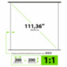 Экран Cactus WallExpert CS-PSWE-200x200-WT, 200x200 см, 1:1, настенно-потолочный, белый, 238930