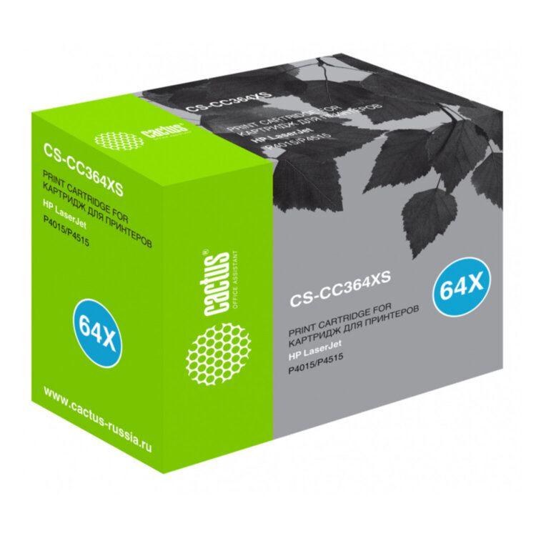 Картридж лазерный CACTUS (CS-CC364XS) для HP LaserJet P4015/P4515, ресурс 24000 страниц, 362444