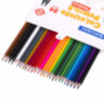 Карандаши цветные BRAUBERG PREMIUM 24 цвета + 2 чернографитных карандаша, трехгранные, грифель 3 мм, 181937, 181937