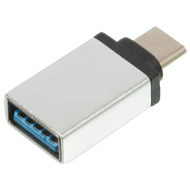 Переходник USB-TypeC RED LINE, F-M, для подключения портативных устройств, OTG, серый, УТ000012622, 512693
