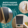 Доска-мольберт двусторонняя для мела и магнитно-маркерная 460х540 мм, черная/белая, РОССИЯ, ПИФАГОР, 236164, 236164