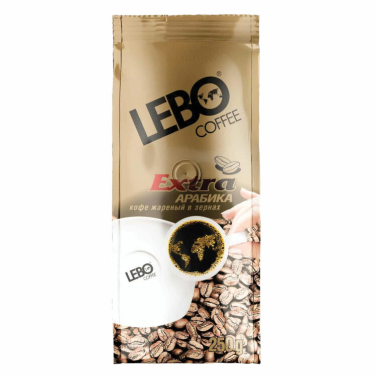 Кофе в зернах LEBO "Extra" 1 кг, арабика 100%, 623223
