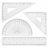 Готовальня BRAUBERG SCHOOL KIT, 8 предметов, циркуль 115 мм, чертежные принадлежности, персиковый цвет, 210704, 210704