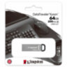 Флеш-диск 64 GB KINGSTON DataTraveler Kyson, разъем USB 3.2, серебряный, DTKN/64GB, 514062