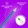 Карандаши чернографитные BRAUBERG НАБОР 12 шт., "ZTX", HB, с резинкой, синий корпус, картонная упаковка, 180672, 180672