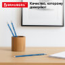 Карандаши чернографитные BRAUBERG НАБОР 12 шт., "ZTX", HB, с резинкой, синий корпус, картонная упаковка, 180672, 180672