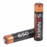 Батарейки аккумуляторные Ni-Mh мизинчиковые КОМПЛЕКТ 2 шт., AAA (HR03) 650 mAh, SONNEN, 454236, 454236