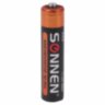 Батарейки аккумуляторные Ni-Mh мизинчиковые КОМПЛЕКТ 2 шт., AAA (HR03) 650 mAh, SONNEN, 454236, 454236