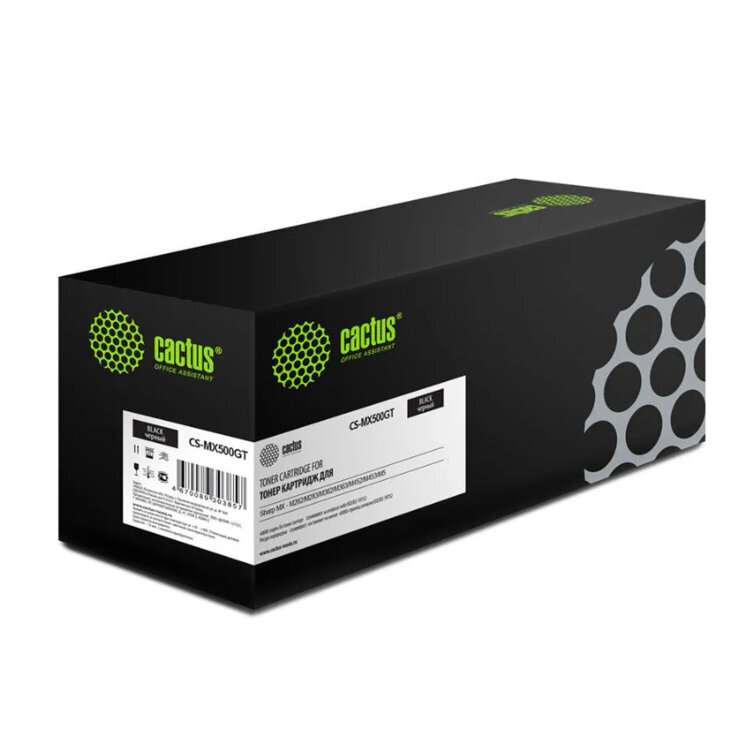 Картридж лазерный CACTUS (CS-MX500GT) для Sharp MX-M282/M283/M363/M452/M453/M503, ресурс 40000 страниц, 364046