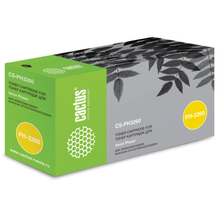 Тонер-картридж CACTUS (CS-PH3260) для XEROX WorkCentre 3215/3225/Phaser 3052/3260, ресурс 3000 стр., 320861