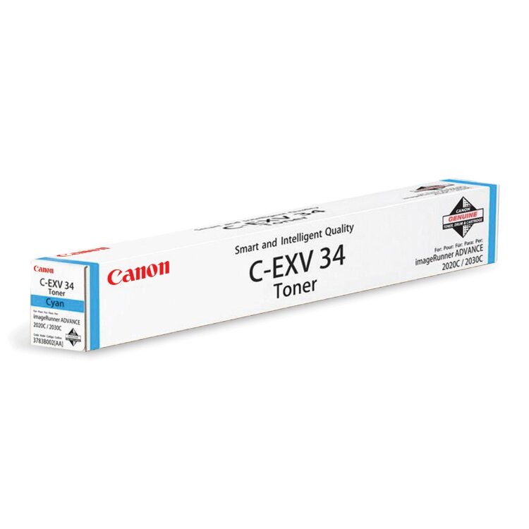 Тонер CANON (C-EXV34C) iR C9060/C9065/C9070, голубой, оригинальный, ресурс 16000 страниц, 3783B002, 320716