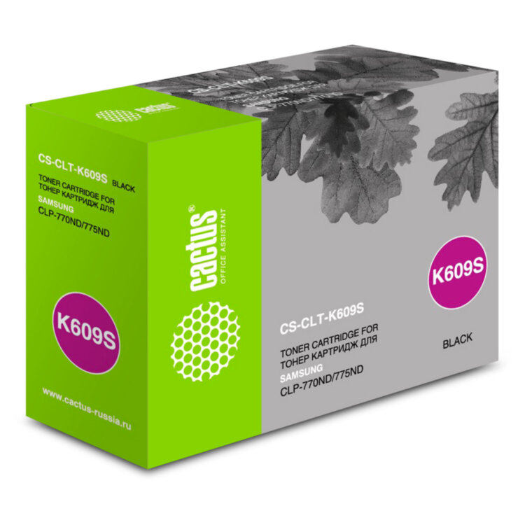Картридж лазерный CACTUS (CS-CLT-K609S) для SAMSUNG CLP-770/770ND/775/775ND, черный, ресурс 7000 стр., 362656