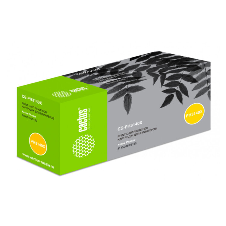 Картридж лазерный CACTUS (CS-PH3140X) для XEROX Phaser3140/3155/3160, ресурс 2500 стр., 361767