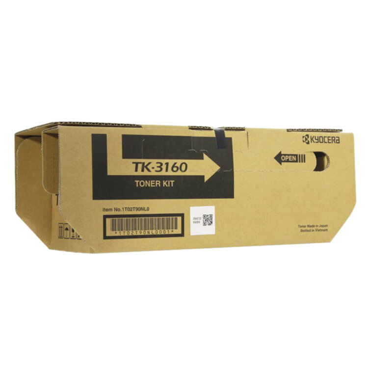 Тонер-картридж KYOCERA (TK-3160) ECOSYS P3045dn/P3050dn/P3055dn/P3060dn, ресурс 12500 стр., оригинальный, 1T02T90NL1, 320880