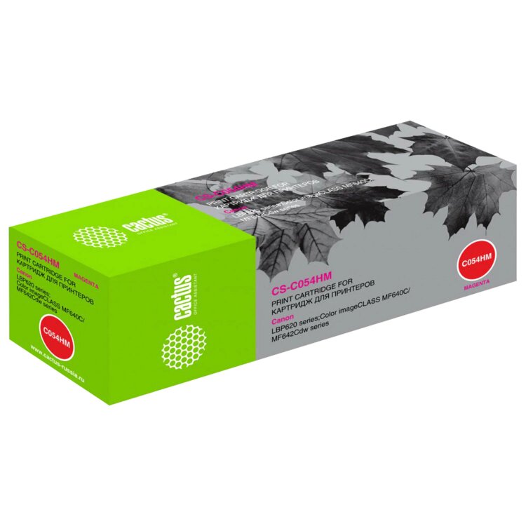 Картридж лазерный CACTUS (CS-C054HM) для Canon LBP 621/623, MF 641/643/645, пурпурный, ресурс 2300 страниц, 363775