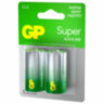Батарейки КОМПЛЕКТ 2 шт., GP Super G-Tech, С (LR14, 14А), алкалиновые, блистер, 14A-2CR2, 454091