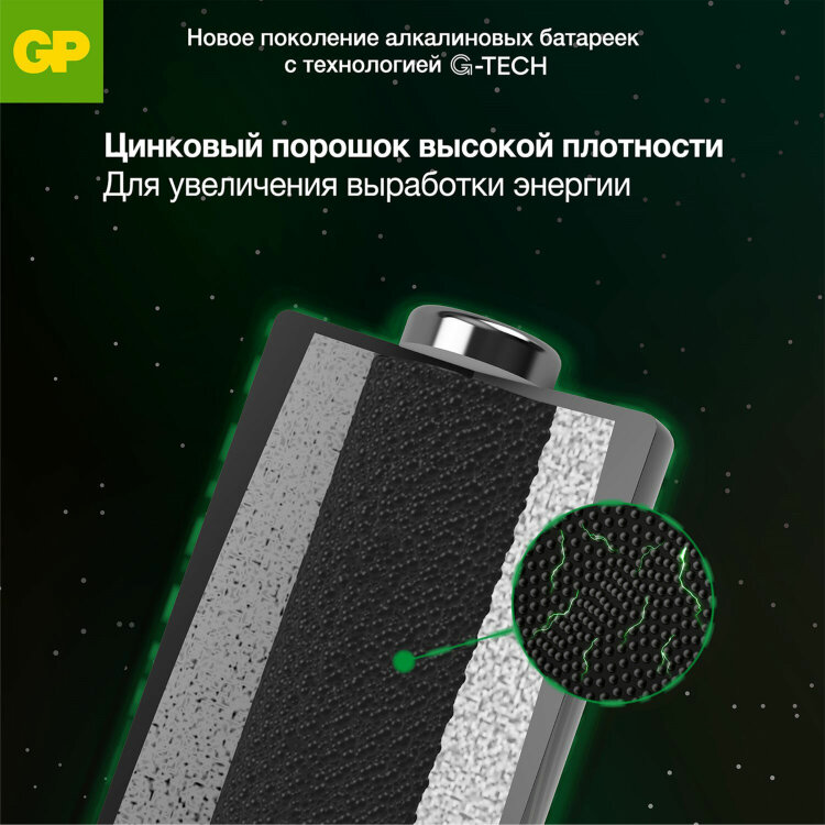 Батарейки КОМПЛЕКТ 2 шт., GP Super G-Tech, С (LR14, 14А), алкалиновые, блистер, 14A-2CR2, 454091