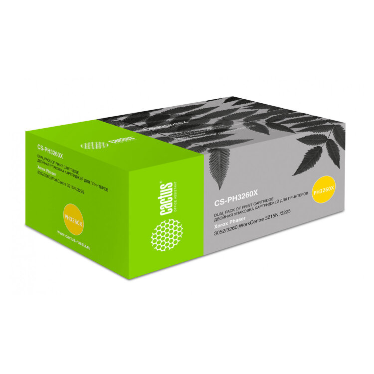 Тонер-картридж CACTUS (CS-PH3260X) для XEROX Phaser 3052 / 3052NI / 3260, ресурс 6000 страниц, 363210