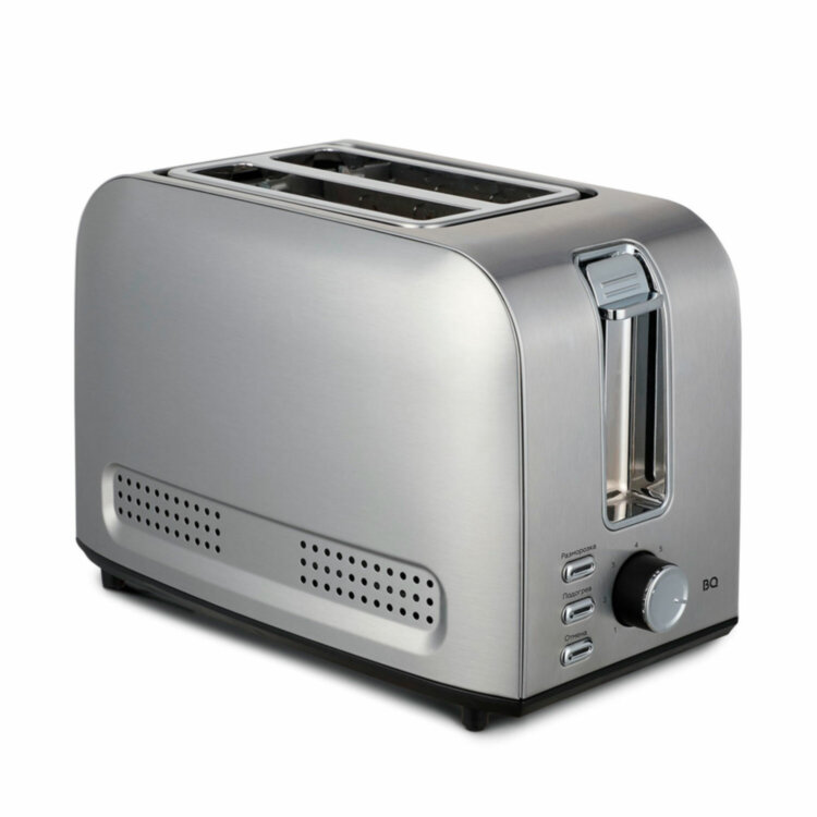 Тостер BQ (БИ-КЬЮ) T1009, 800 Вт, 2 тоста, 7 режимов, металлический, 86197956, 457538