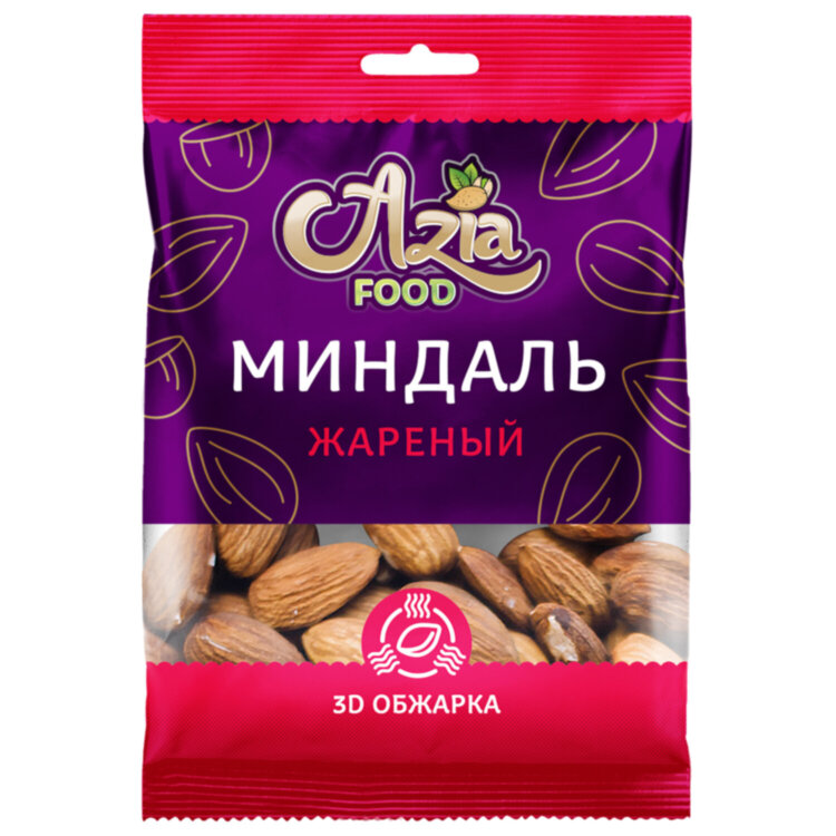 Миндаль жареный золотой 50 г, AZIA FOOD, 624403
