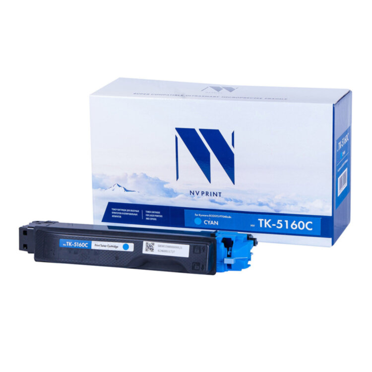 Тонер-картридж NV PRINT (NV-TK-5160C) для KYOCERA ECOSYS P7040cdn, голубой, ресурс 12000 стр., 363009