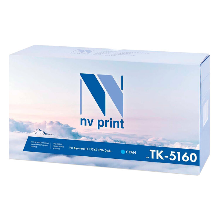 Тонер-картридж NV PRINT (NV-TK-5160C) для KYOCERA ECOSYS P7040cdn, голубой, ресурс 12000 стр., 363009