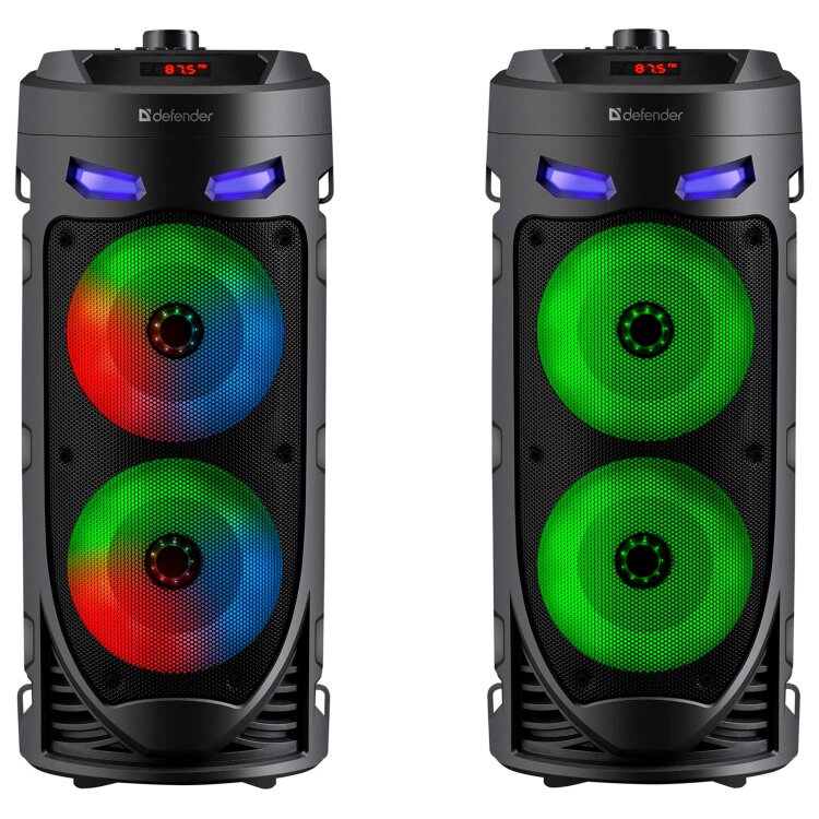 Колонка портативная DEFENDER Crashboom, 16 Вт, 1800 мАч, Bluetooth, FM, Type-C, черная, 65085, 514045