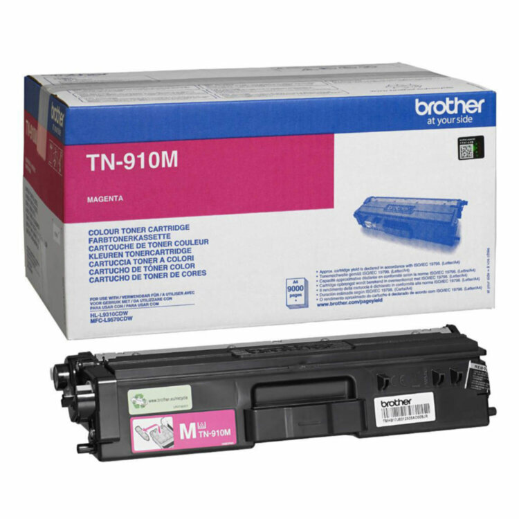 Картридж лазерный BROTHER (TN910M) HL-L9310CDW/MFC-L9570CDW, пурпурный, оригинальный, ресурс 9000 страниц, 364559