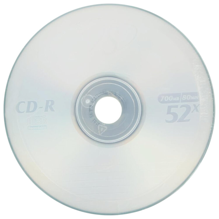Диск CD-R VS 700 Mb 52x Bulk (термоусадка без шпиля), КОМПЛЕКТ 50 шт., VSCDRB5001, 511536