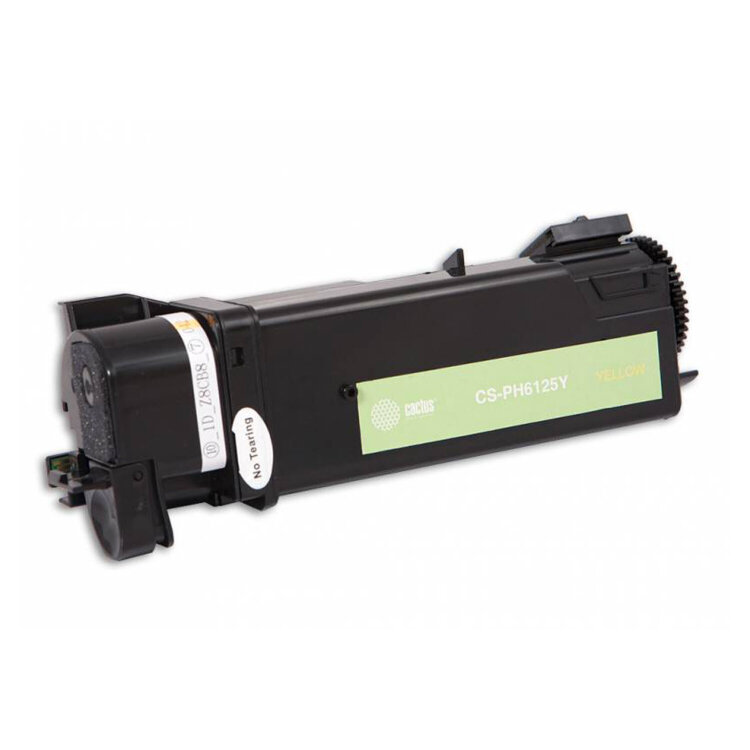 Тонер-картридж CACTUS (CS-PH6125Y) для XEROX Phaser 6125, желтый, ресурс 1000 стр., 320948
