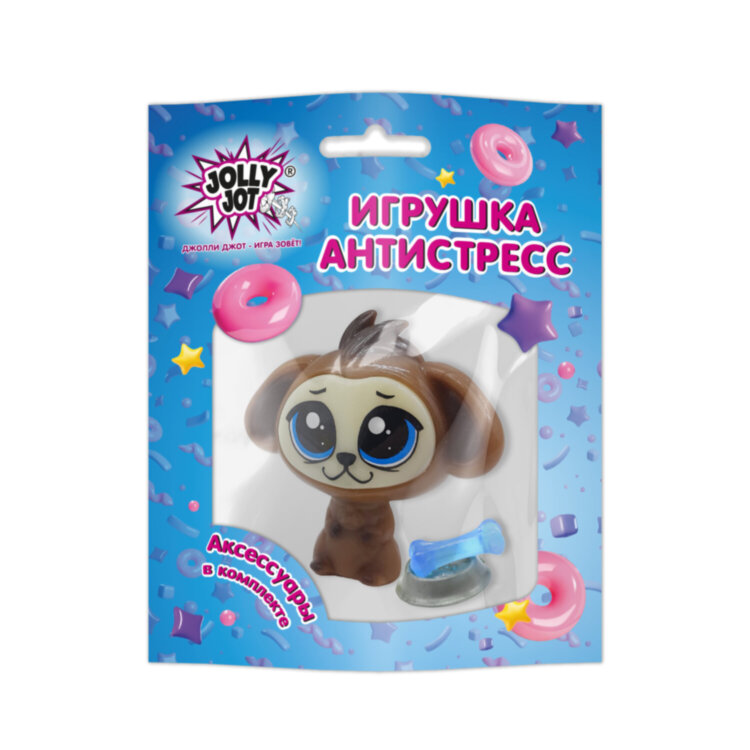 Фигурка антистресс "Питомцы с аксессуарами" 6 см, ассорти 8 видов, JOLLY JOT (ДЖОЛЛИ ДЖОТ), 666186, 10 штук, 666186