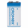 Батарейки алкалиновые КОМПЛЕКТ 4 шт., CROMEX (КРОМЕКС) Alkaline, Крона 9V (6LR61, 6LF22, 1604A), короб, 456453, 456453