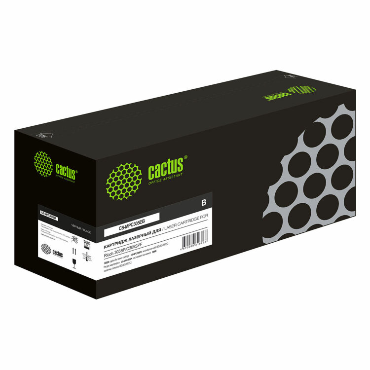 Картридж лазерный CACTUS (CS-MPC305EB) для Ricoh Aficio MPC305SP/C305SPF черный, ресурс 12000 стр., 364262
