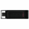 Флеш-диск 256 GB KINGSTON DataTraveler 70, разъем Type-C 3.2, черный, DT70/256GB, 514066