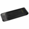 Флеш-диск 256 GB KINGSTON DataTraveler 70, разъем Type-C 3.2, черный, DT70/256GB, 514066
