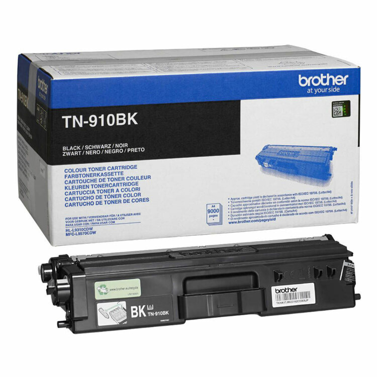 Картридж лазерный BROTHER (TN910BK) HL-L9310CDW/MFC-L9570CDW, черный, оригинальный, ресурс 9000 страниц, 364557